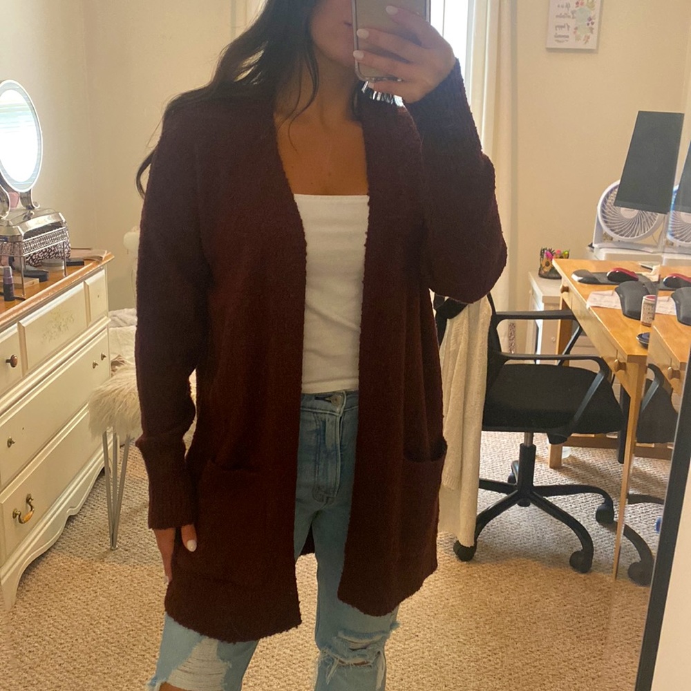 Maroon Cardigan